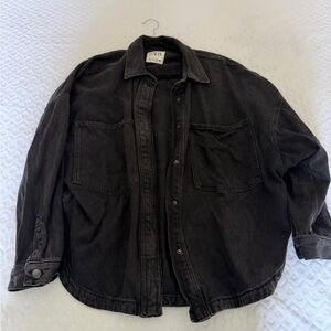 Zara Charcoal Shirt Jacket